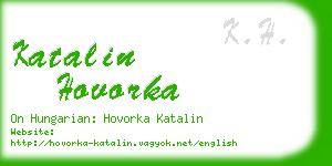 katalin hovorka business card